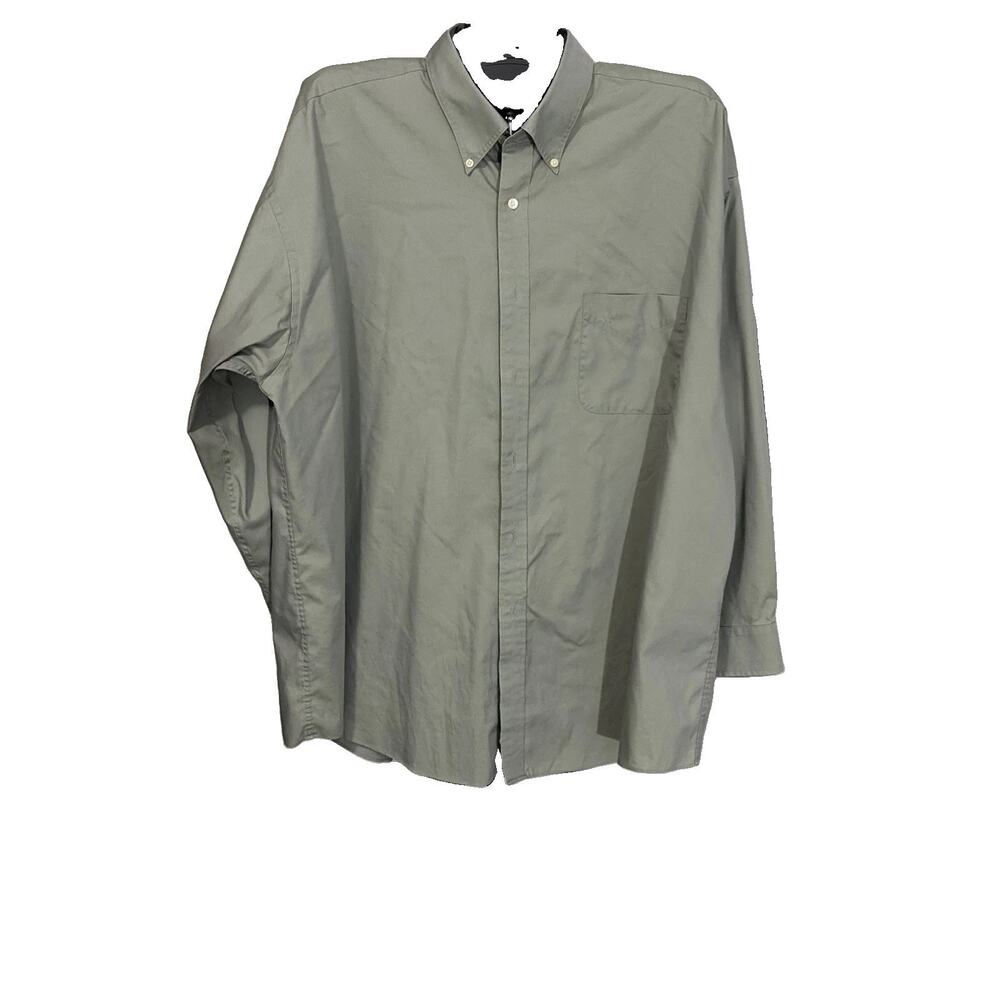 Enro Men’s Dress Shirt 19 34/35 Big Sage Green